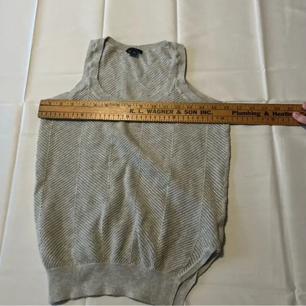 Theory Women Tunic Top Sea Cottoncash Hopeswell Tank Crochet Knit Size Small - Image 5