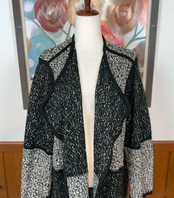 Pretty Calvin Klein Marled Knit Sweater Coat! - Image 2