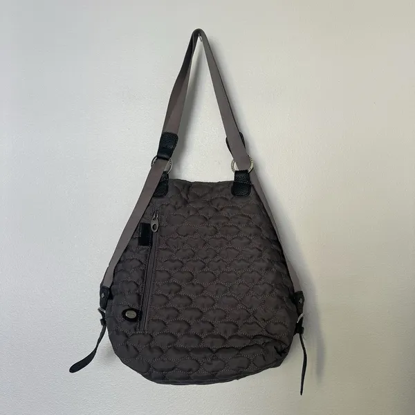 Mosey Life Baggallini Gray/Lavender Convertible Backpack Bag Travel Packable - Image 6