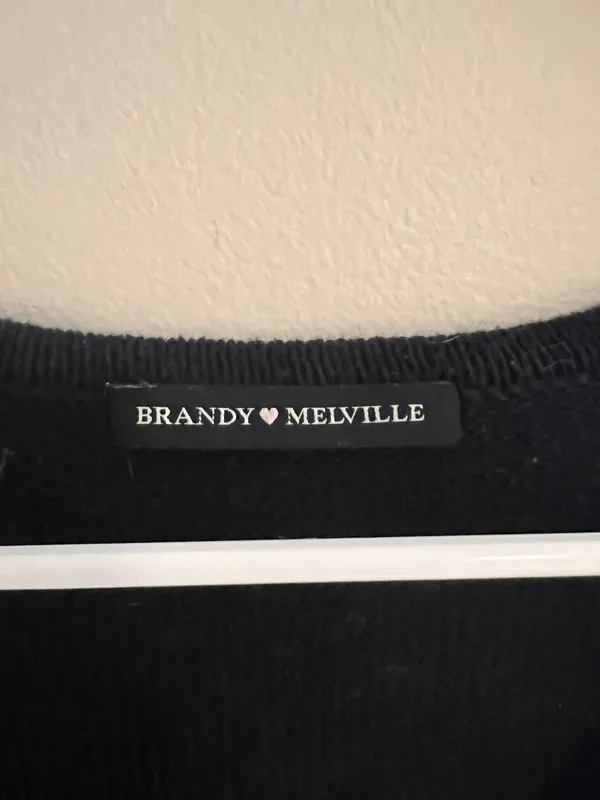 Brandy Melville Navy blue argyle sweater - Image 3
