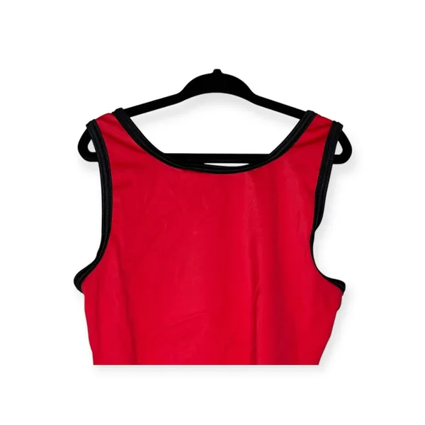 GK Elite Gymnastics 𖤐 Classic Training Leotard 𖤐 Red + Black Strap Detail 𖤐 XS 𖤐 - Image 5