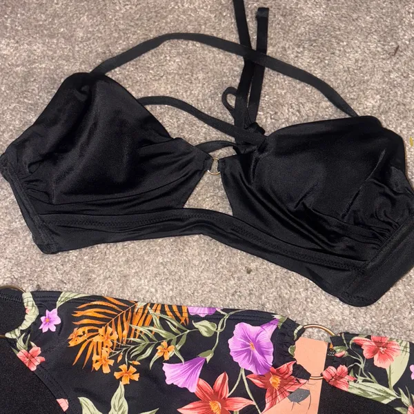 Shade & Shore Black Floral Bikini - Image 3