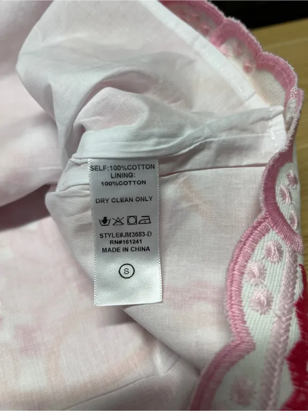 J.Marie Marina Embroidered Floral Mini Skirt Pink Orange White Size S - Image 10