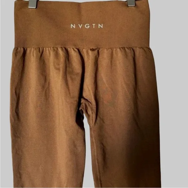 NVGTN Seamless Leggings Brown Womens Large NWT - Image 4