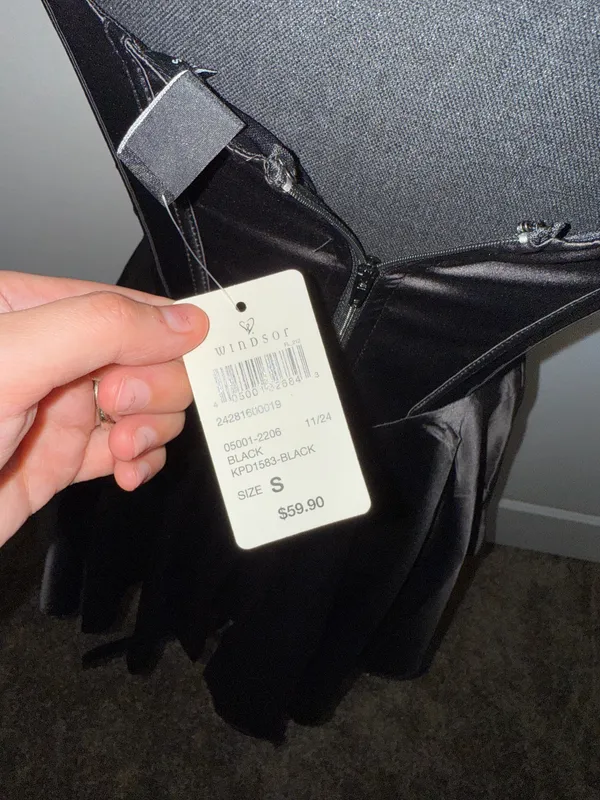 Brand New Windsor Black Corset Dress Size Small - Image 3