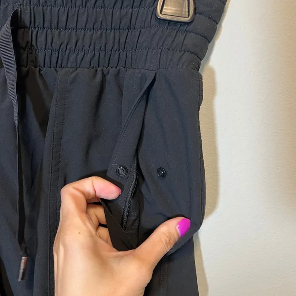 Spanx Stretch Twill‎ Cargo Joggers Black High Waist Pants XS - Image 4