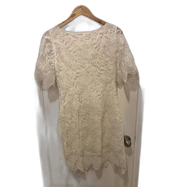 Anthropologie Women’s White Charleston Lace Mini Dress size Us 10 - Image 10