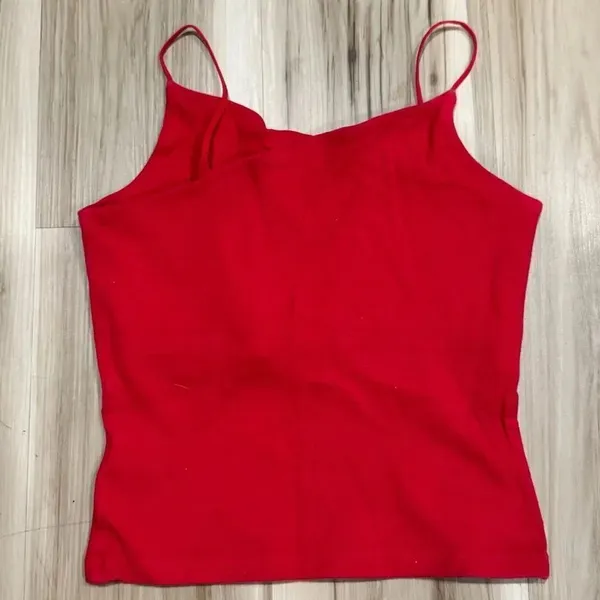 Energie Asymmetrical Y2K 90’s Red Tank Top Cropped Women’s Medium - Image 3