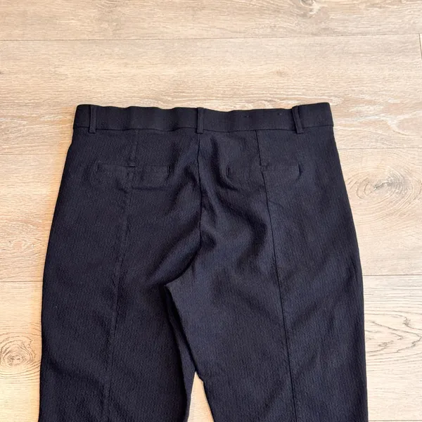 Mario Serrano Italy Black Ribbed Textured Straight‎ Leg Pants Womens Size 6 - Image 4