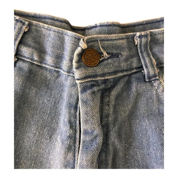 Vintage Woolco high waisted denim shorts Fit Small 24” waist made in Hong Kong - Image 9