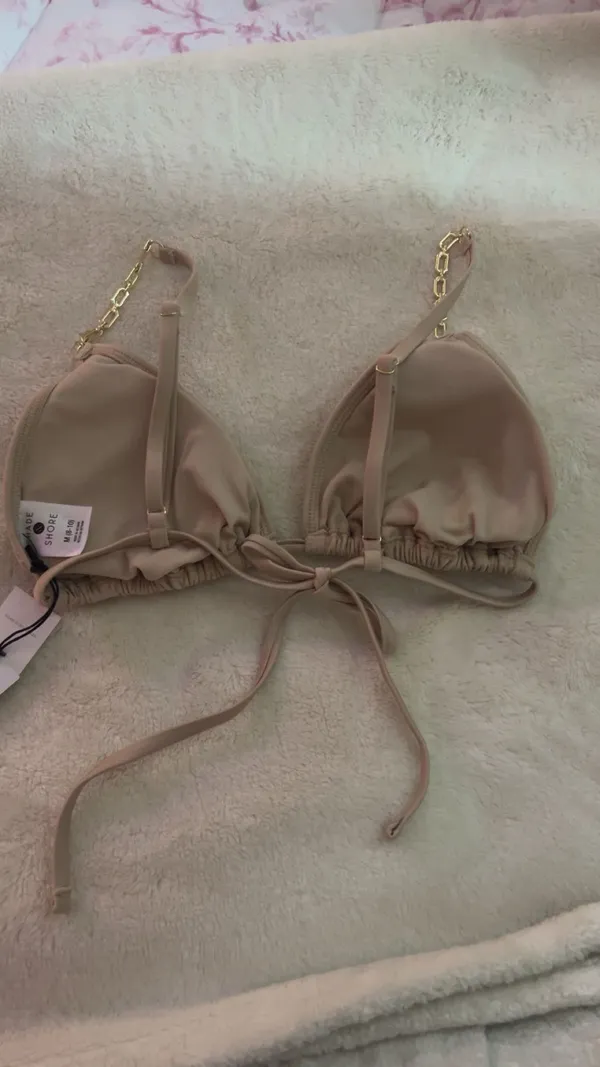 Light brown and gold chain straps bikini top - Image 2