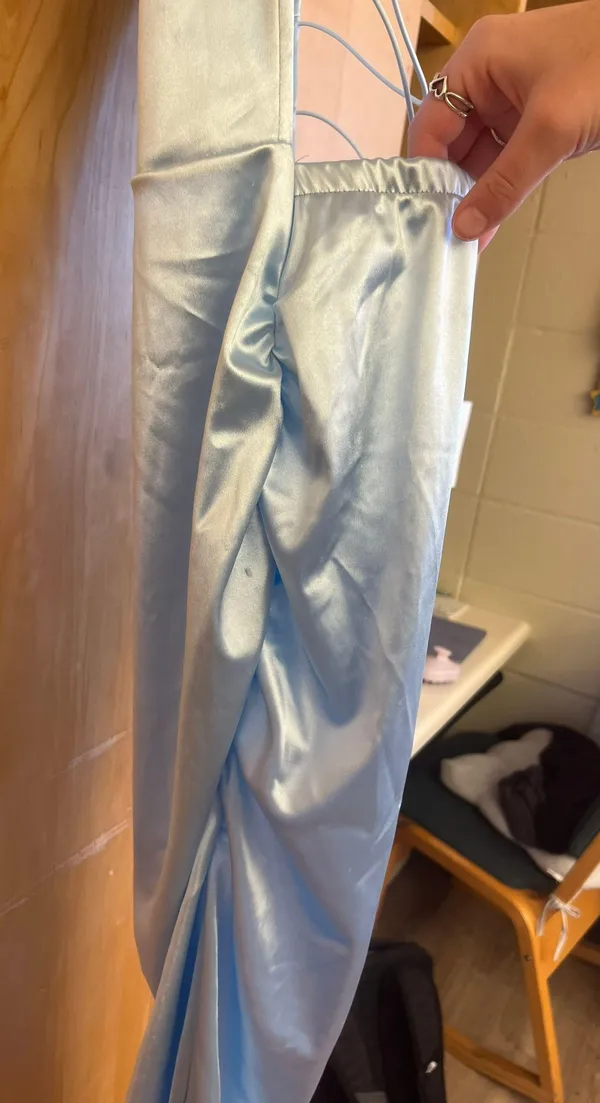Beginning Boutique Blue Silk Dress - Image 3