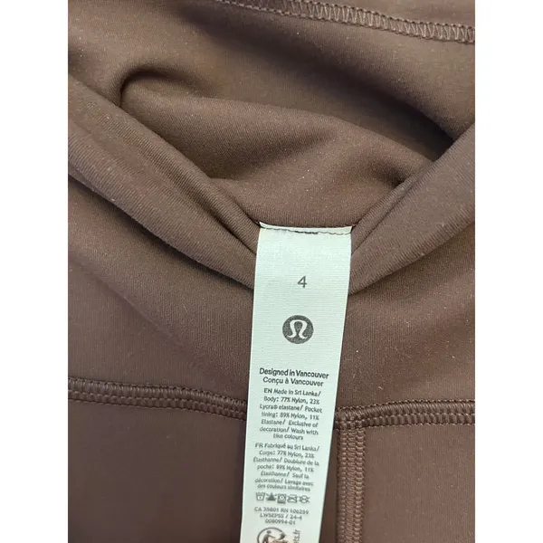 NWT Lululemon Wunder Train High-Rise Tight with Pockets 25" size 4 Espresso - Image 5