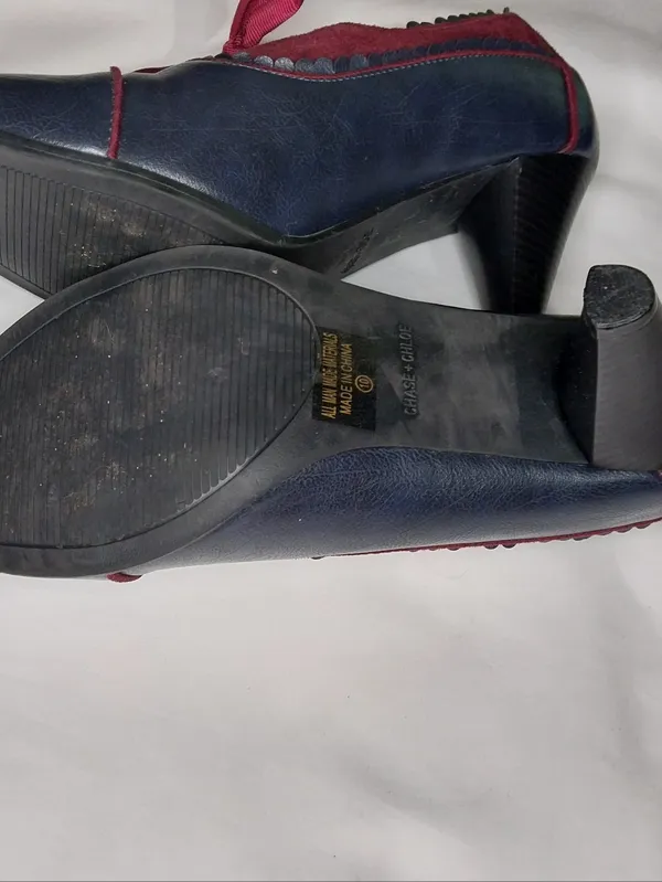 Chase + Chloe Dora-7 Vintage Retro Pinup 50's Ribbon Lace Kitten Heel - Image 7