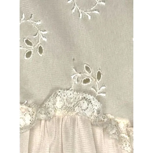 VTG 1950s Eastern Isles Light Pink Nylon Lace Nightgown Size M - Image 3