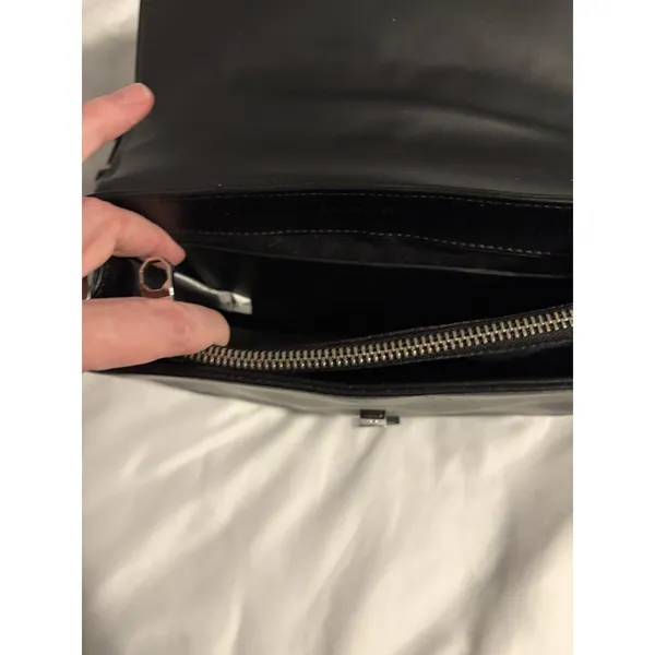 Louise et Cie Crossbody Bag Women Small‎ Black Leather Suede Embellished Studded - Image 11