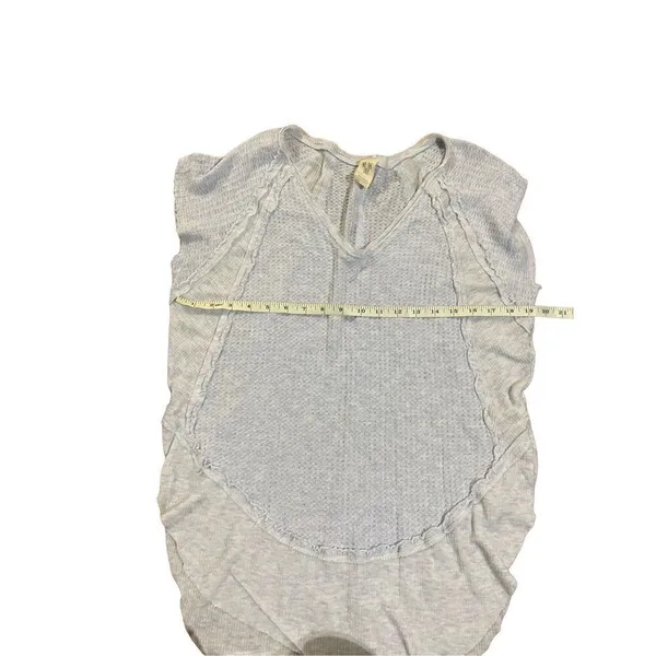 We the Free Pale Blue‎ exposed Seams short sleeve thermal knit top sz XS - Image 6