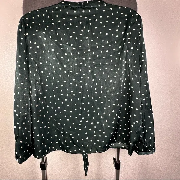 Elodie‎ Dark Green Polka Dot Blouse - Image 2