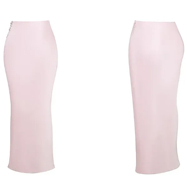 NWOT HOUSE OF CB 'Giuliana' Ballerina Pink Satin Maxi Skirt Sz XS - Image 4