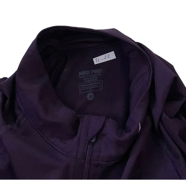 Nike Purple Athletic Top w/ Thumb Hole Women Size Small | 31-22 - Image 3