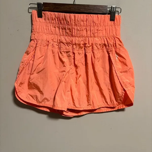 Free People FP Movement The Way Home Shorts Orange/Burning Up Size Small - Image 6