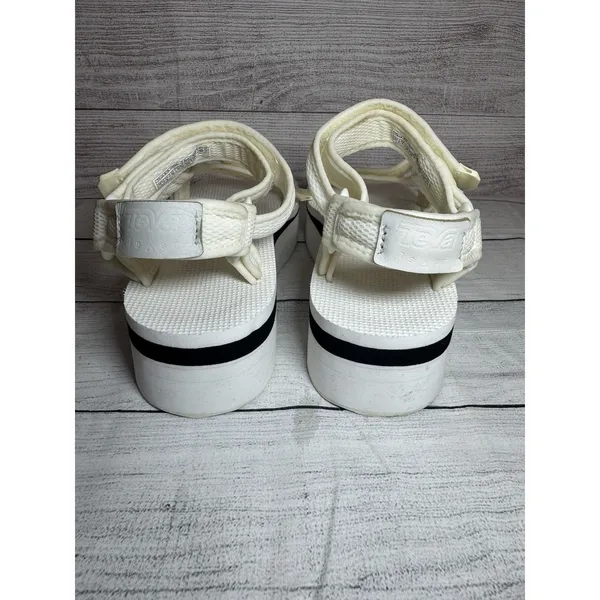 TEVA UNIVERSAL Mesh Brigth WHITE PLATFORM SANDALS SIZE USA  7 - Image 6