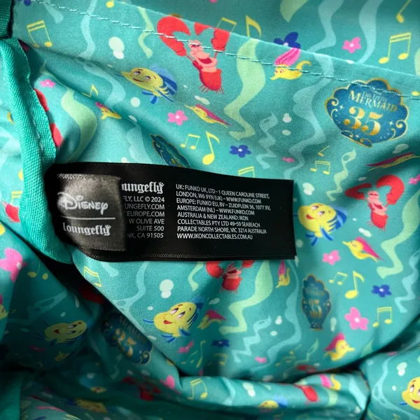 Loungefly Disney The Little Mermaid Under The Sea Nylon‎ Mini Backpack - Image 9