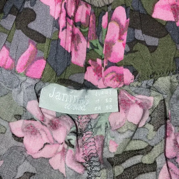 Wide Leg Floral Camo Pants XL Relaxed Lightweight Boho Eclectic‎ Utility Chic - Image 8