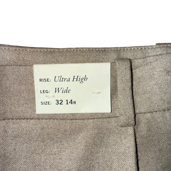 Abercrombie and Fitch Ultra High Rise Wide Leg Cargo Pants Tan Size‎ 14R NEW - Image 5