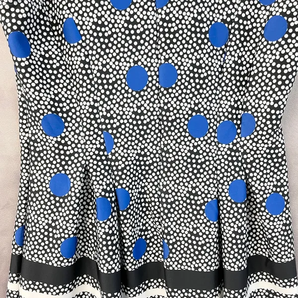 ISLE By Melis Kozan Bottomless Brunch Dress L Polka Dot Fit Flare Mod Pop Art - Image 7
