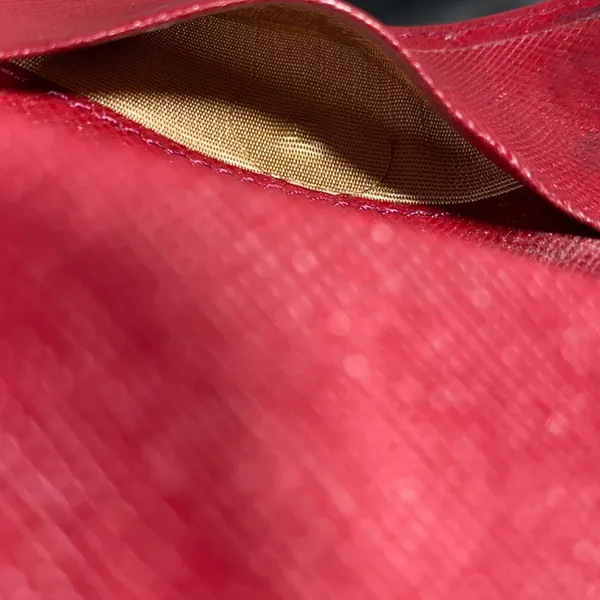 Authentic Rare Burberry Red Leather Nova Check Key Case - Image 10