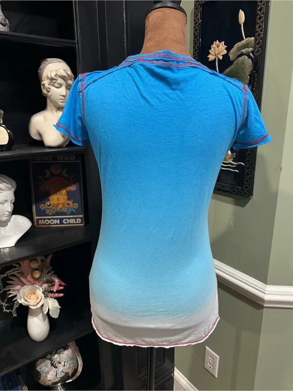 Panhandle Slim Broken Arrow Trading Co. Ombre Western Tee – Size Small - Image 9