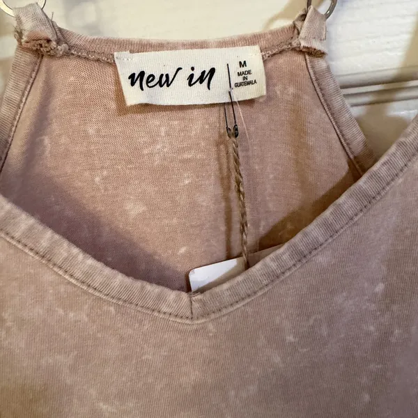 Boutique nwt fp casual tan romper spring classic active M $55 lounge - Image 6