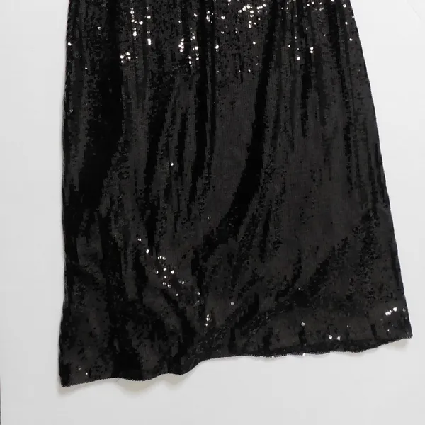 NWT!! WEWOREWHAT Black Sequin Halter Dress Full Length Maxi Glam Party‎ Size 2 - Image 4