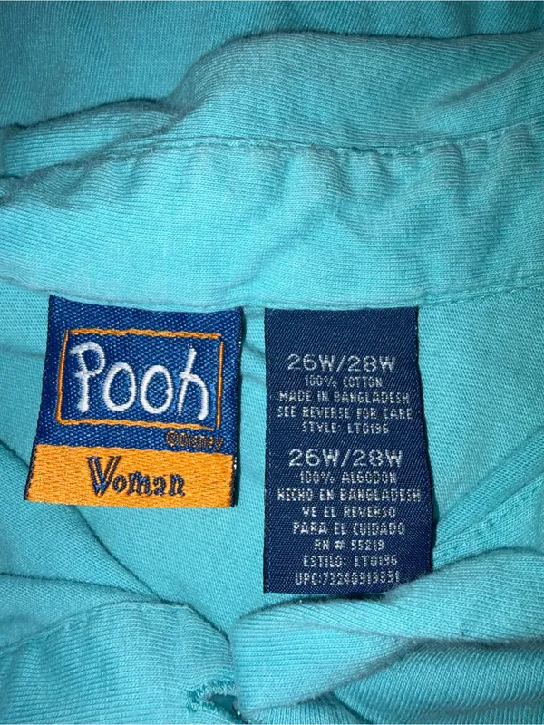 Vtg y2k Disney Winnie the Pooh embroidered collared tank top 26/28W - Image 5