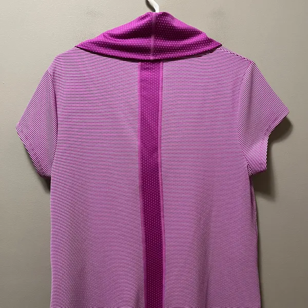 Title‎ Nine Layli Cowl Neck Tunic Dress Size Large Purple Polka Dot - Image 5