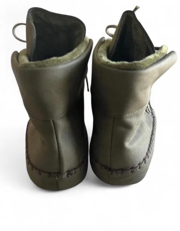 Green Leather Moccasins by Native Size 9.5 - Image 2