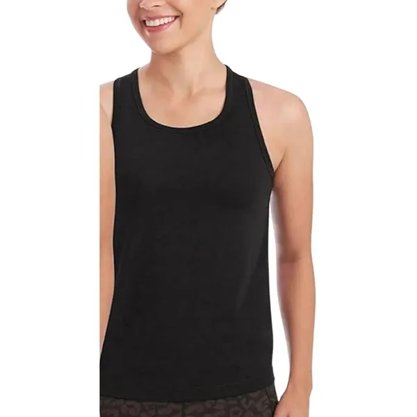 Members Mark Womens Tank Tops Size S Leopard/Black Semi Fitted Zen 2-Pack Sports - Image 4