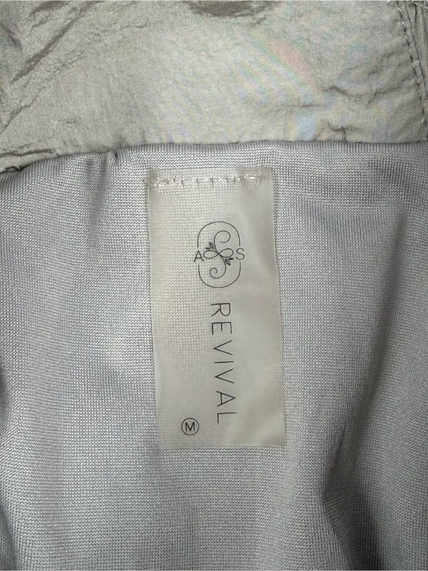 AS Revival Altar’d State Athletic Casual Shorts High Rise Women Sz M Taupe Gray - Image 3