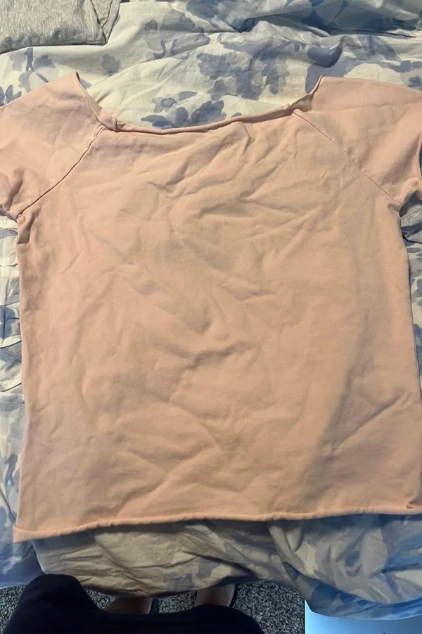 Baby pink Brandy Melville off the shoulder tee - Image 2