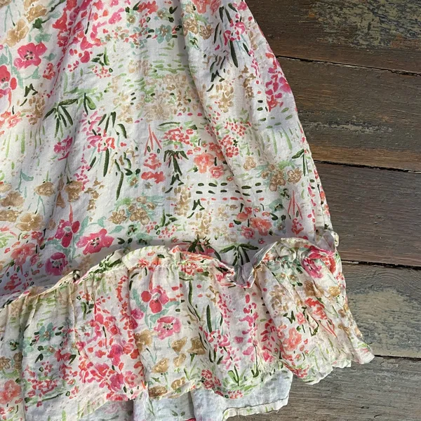 Meet Me In Santorini Floral Puff Sleeve Babydoll Cottagecore Mini Dress - XS 💚🎀 - Image 14