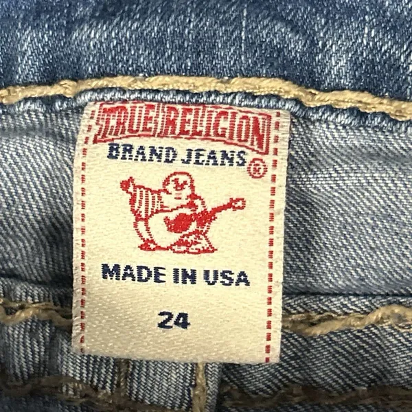 True Religion Billy Super T Jeans Womens 24 Straight Low Rise Actual 26x32 USA - Image 4