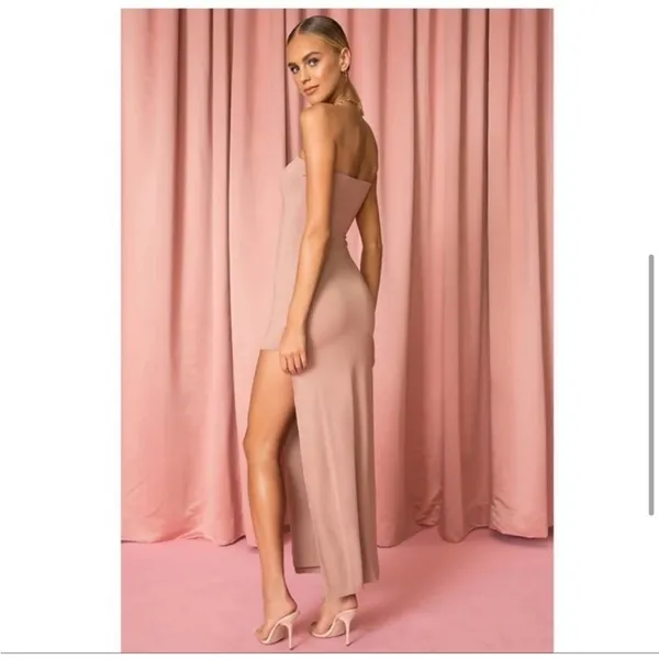 NWT SUPERDOWN Toni Slit Maxi Dress‎ in Mocha - Image 2