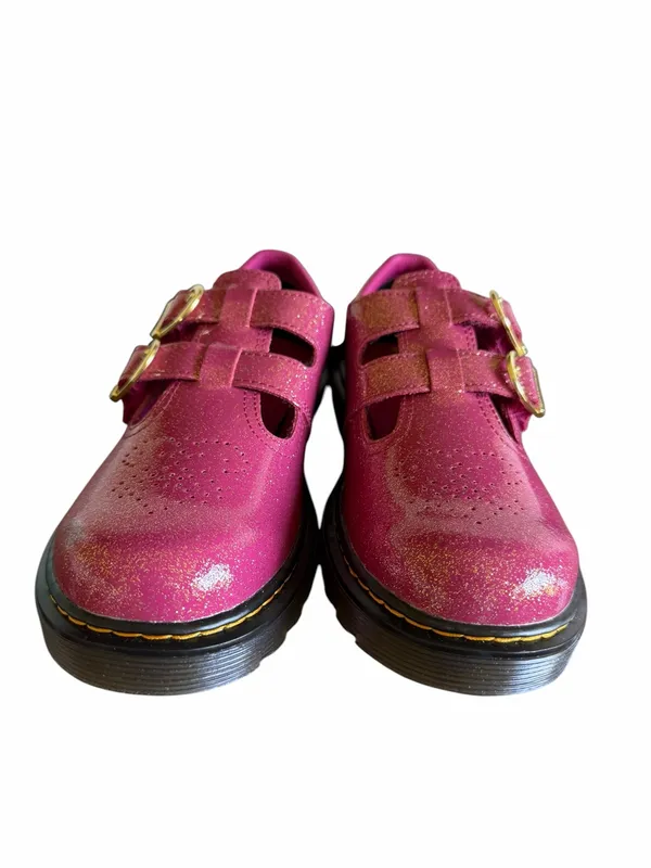 Dr. Martens NEW Women's Youth Mary Jane Glitter Patent Leather Shoe Size 4 or 5 - Image 5