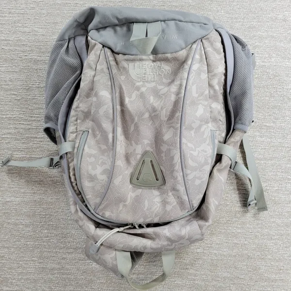 The North Face Wasatch Laptop Backpack Floral Print Beige Grey Daypack Hiking - Image 5