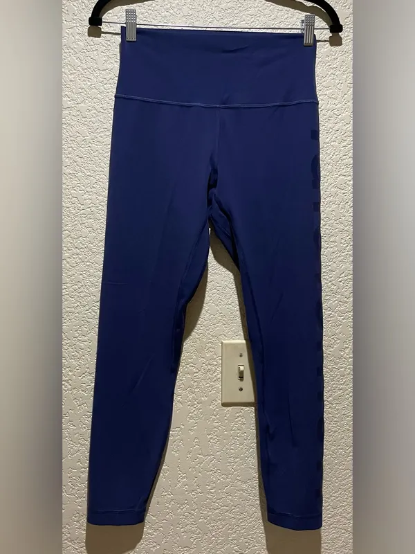 Lululemon Align High Rise Navy 25” Leggings with Side Logo Graphic Size 8 - Image 6