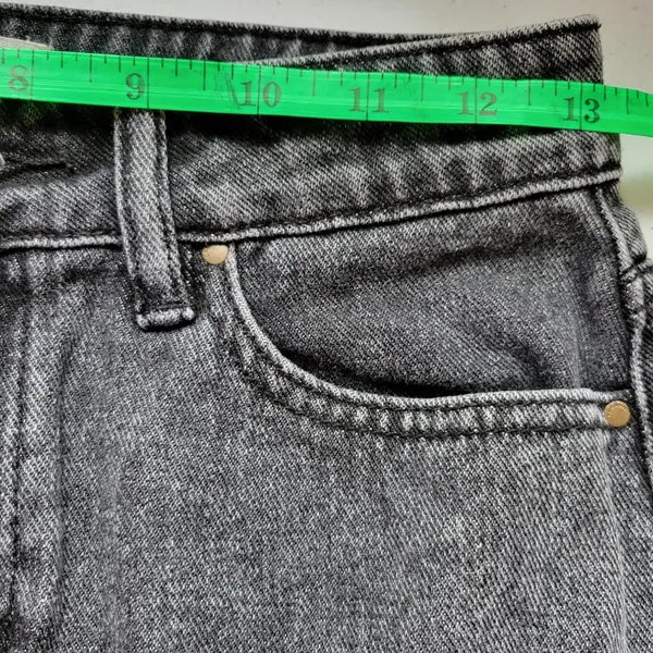 PacSun Black Denim Mini Skirt Punk Emo Goth Rocker Biker Y2K 90s Festival Sz‎ 23 - Image 4