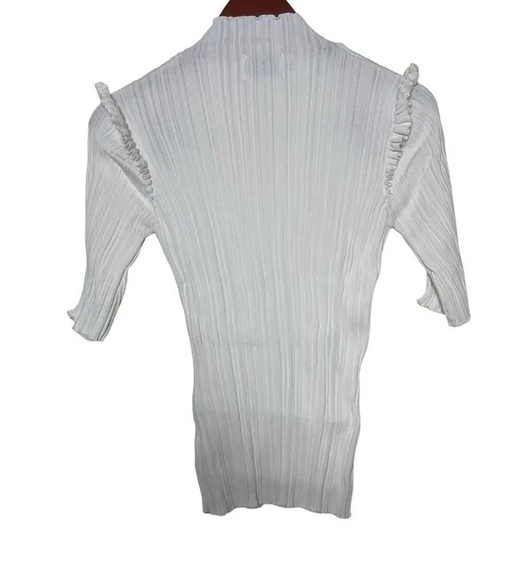 HOLZWEILER Taiger Knit Tee in off white ecru sz M - Image 5