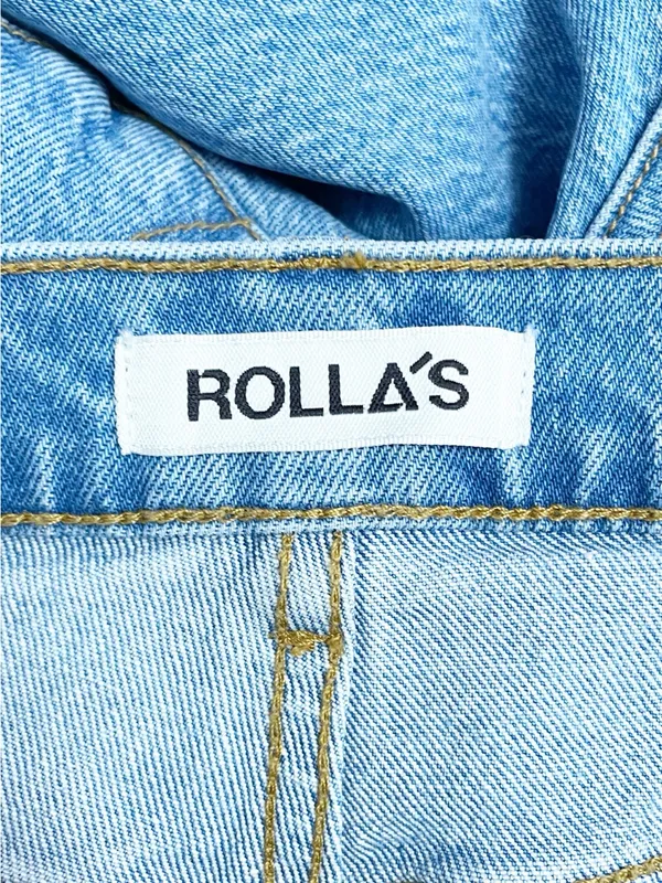 Rolla’s Gigi Barrel Jeans Size 26 High Rise Curved Leg Light Wash Denim - Image 10