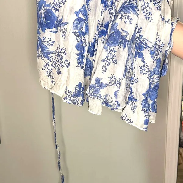 Alice McCALL Only Everything Midi Dress 4 Floral Plunge Neck Grommet Silk Blend - Image 13